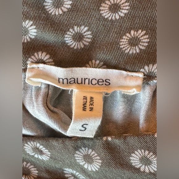 Maurices Olive Floral square neck Dress small - Picture 7 of 8